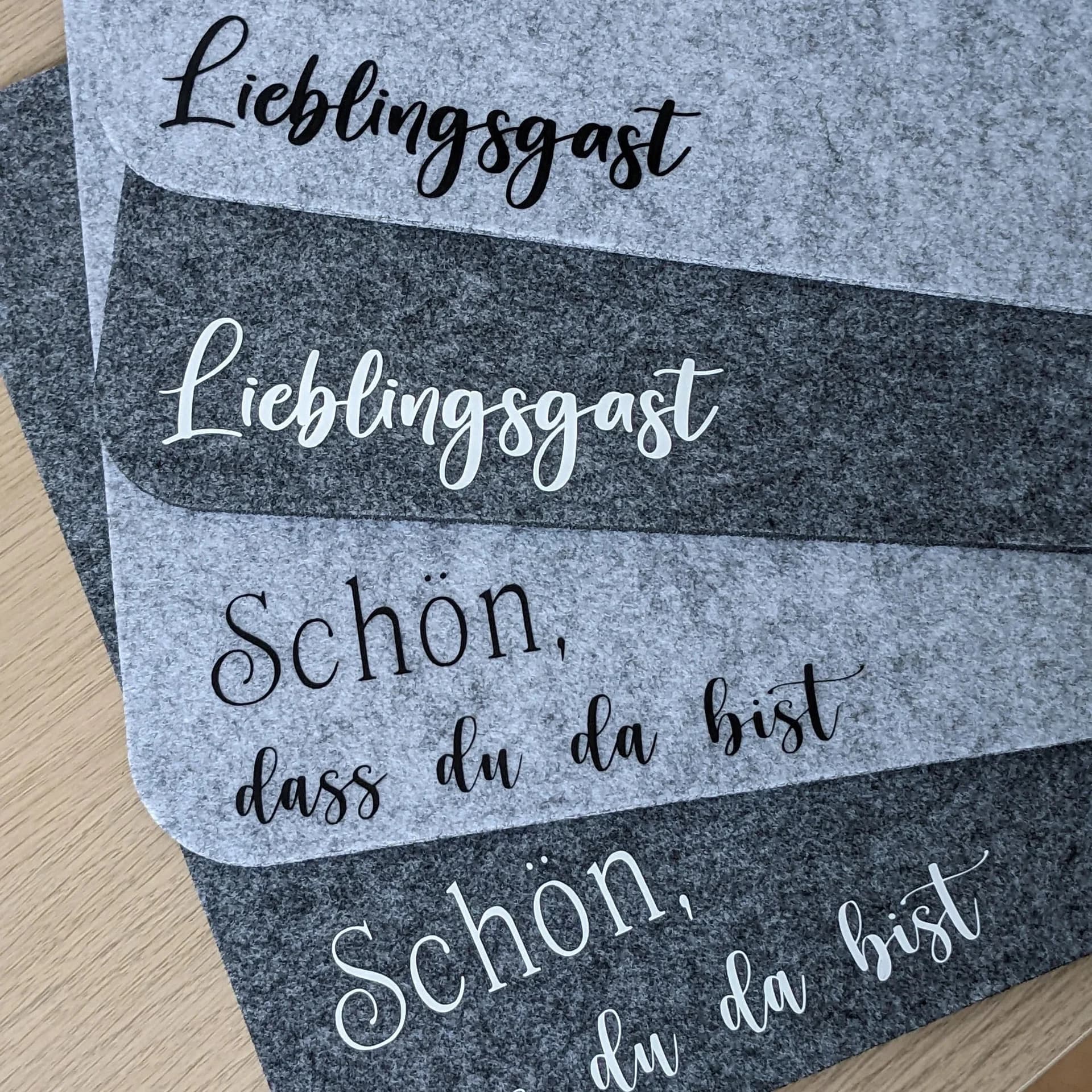 Platzset Filz Liebe geht durch den Magen